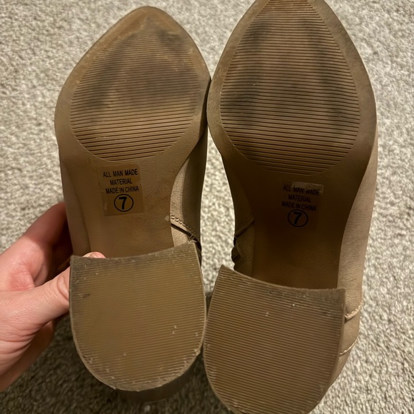 Soda Pointed-Toe Ankle Booties in Taupe - Picture 5 of 5